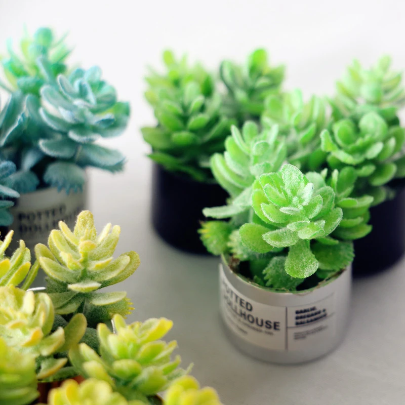 Миниатюрный горшечный кукольный домик имитация зеленых горшечных растений