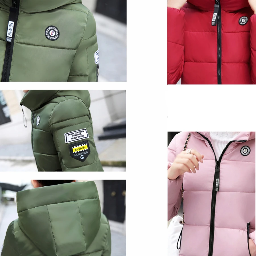 Oversized 5XL Hooded Cotton Padded Slim Jacket Winter Women Warm Thick Parka Snowwear Coat Outwear Short Casual Korean Sobretudo