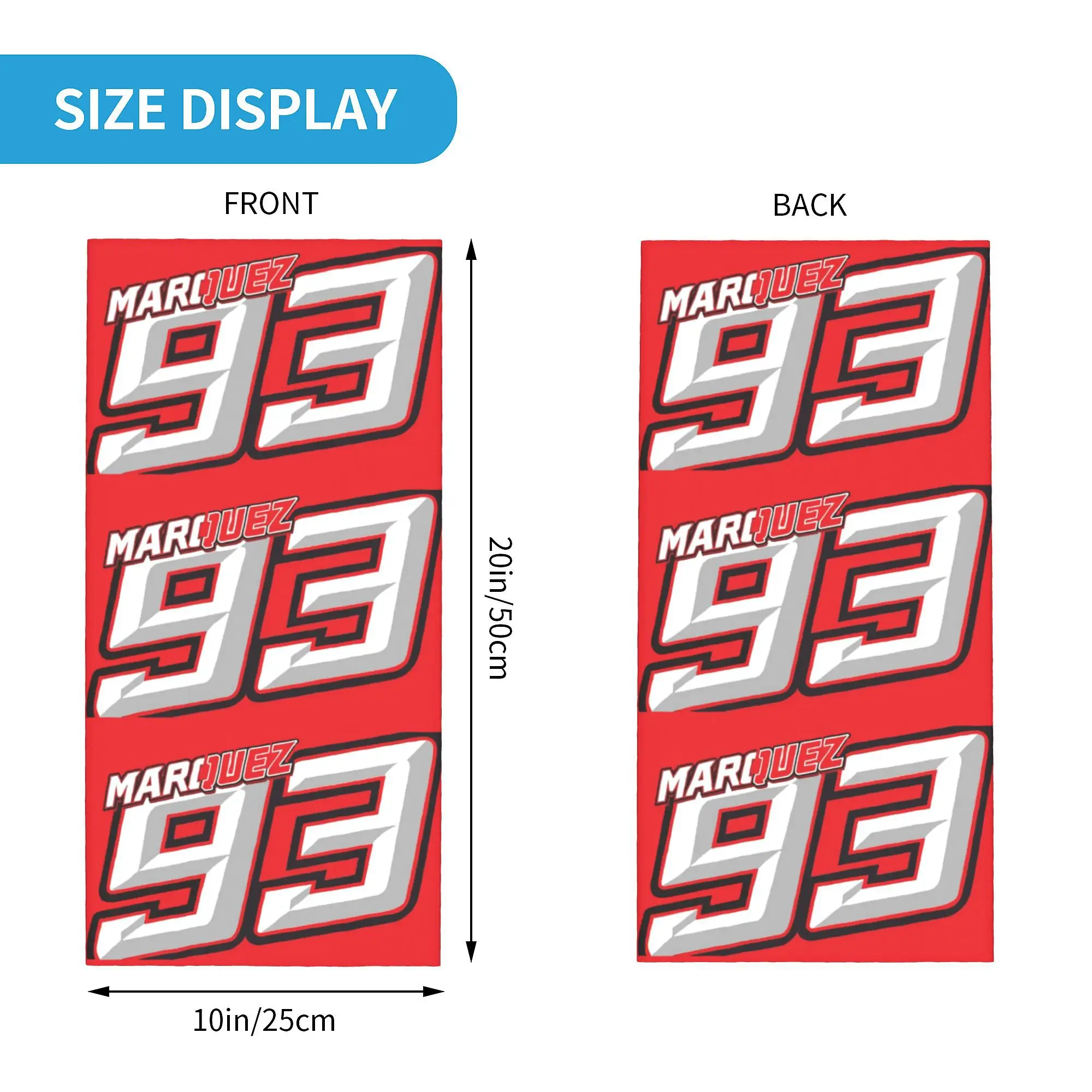 Бандана с логотипом Marquezs Motors 93 утеплитель для шеи мужчин и женщин зимний лыжный