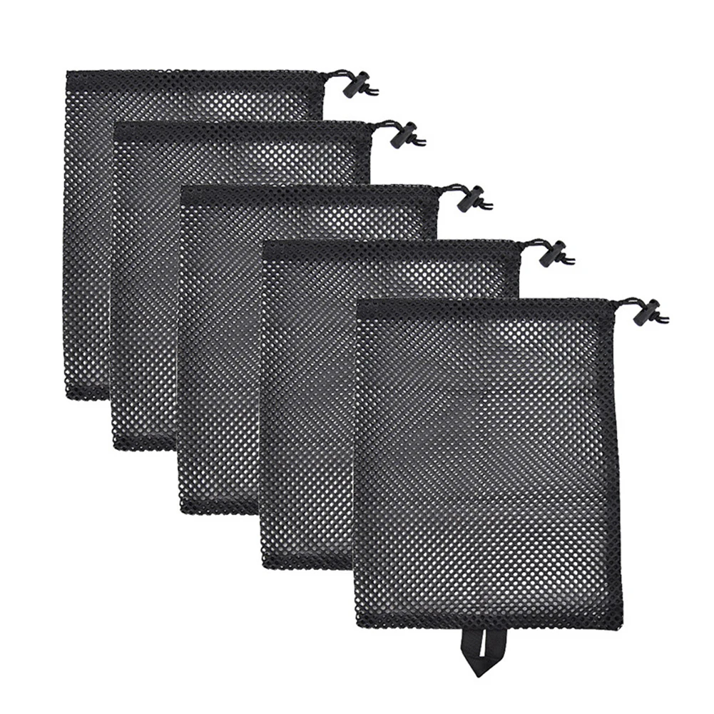 

Nylon Mesh Drawstring Pouch 5 Pack Drawstring Pouch Drawstring Storage Bags Multifunctional Durable And Practical