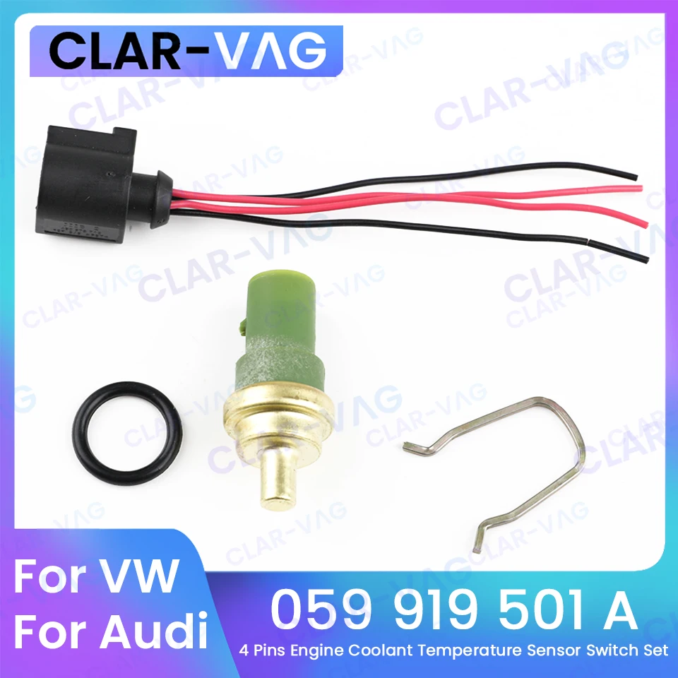Датчик температуры охлаждающей жидкости для VW Golf MK4 Passat B5 Bora Beetle A3 A4 A6 TT Seat Leon Octavia