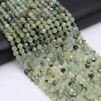 4mm natural prehnites beads section round shape natural agates stone loose beaded for making diy jewerly necklace bracelet