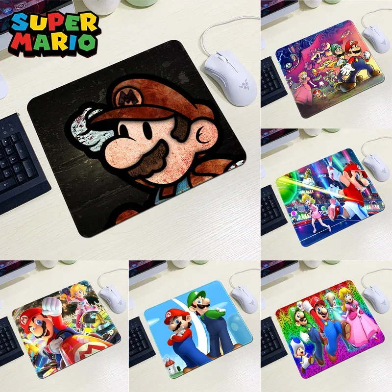 Небольшой коврик для мыши Super Mario Bros нескользящий водонепроницаемый против
