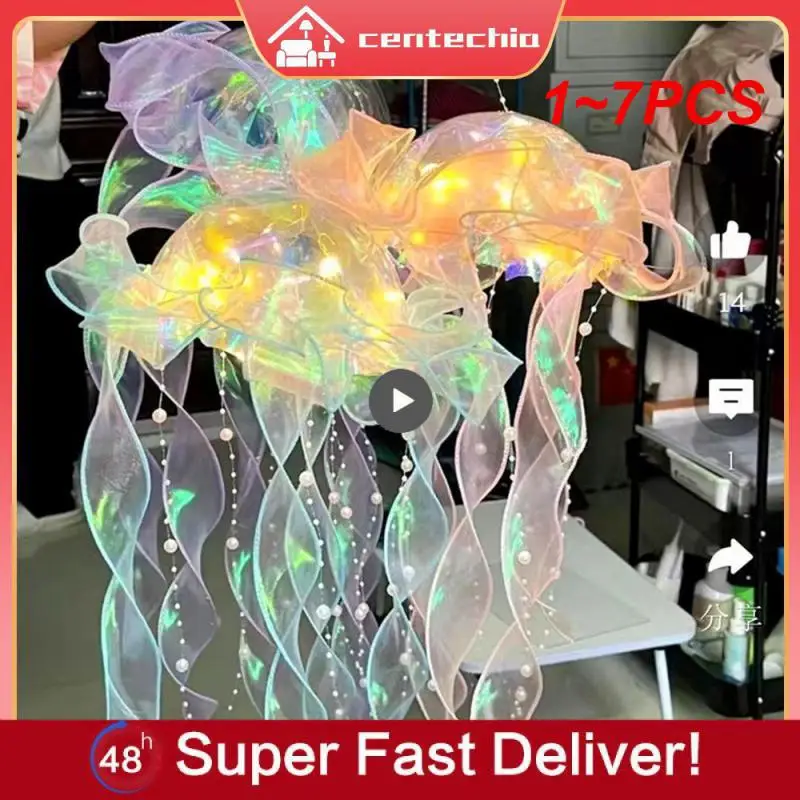 

1~7PCS Jellyfish Lamp Portable Party Flower Lamp Bedroom Decoration Night Lamp Home Decor Birthday Party Decor Night Light