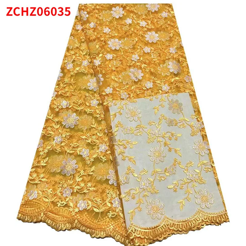 

africaine voile lace fabric switzerland 2023 ​Mesh Embroidery 3d floral fabric jaquard dresses for women party wedding evening