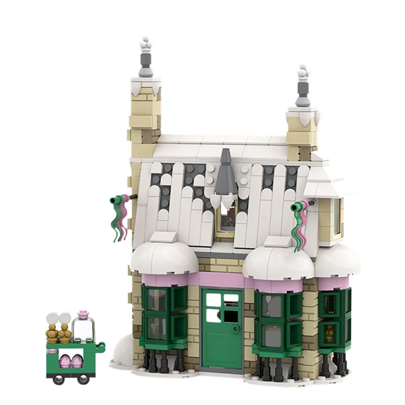 

MOC City Bricks Building Bricks Honeydukesss Magic World Wizard Candy House SP001 46627 Movie Model Bulk Educational Kids Toys