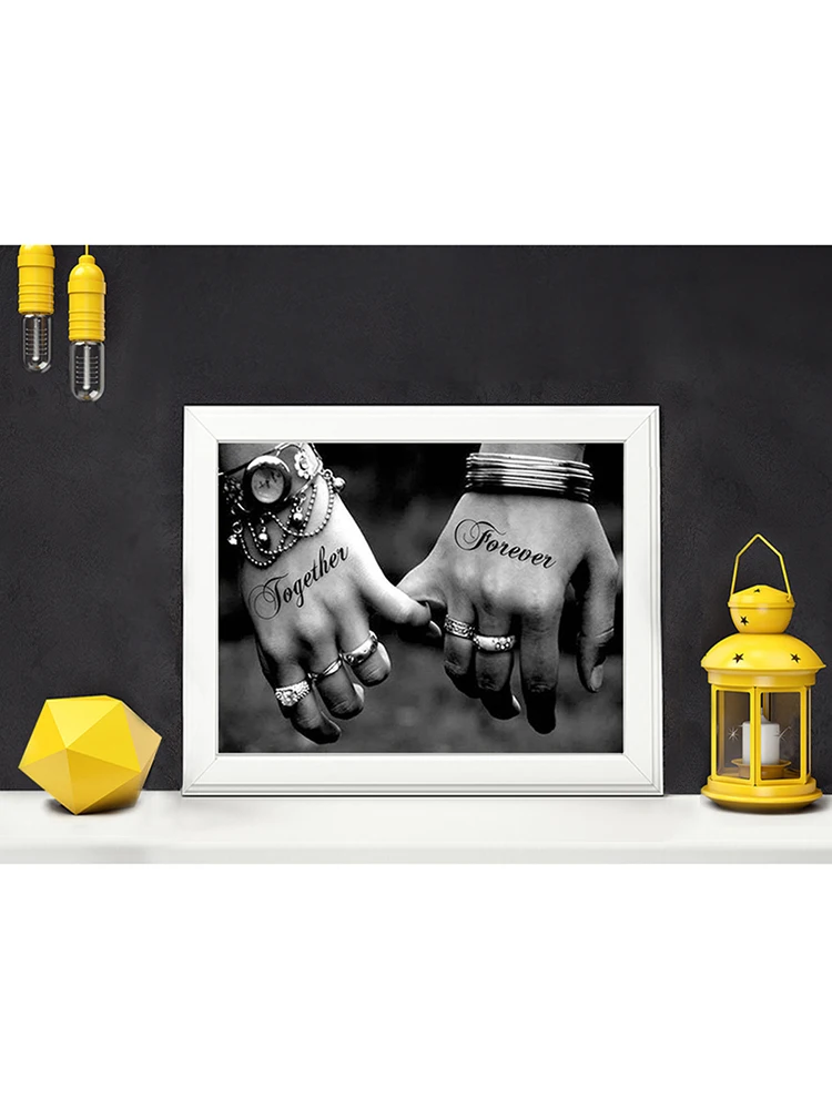 

Full 5D Dill Volledige Vierkante Diamant 5D DIY Diamond Painting Hand Lovers Diamond geborduurd Diamond Home Decor