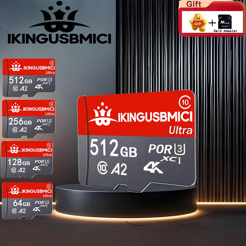 Фото Карты памяти TF/SD/Micro TF SD 256 ГБ, 64 ГБ, 128 ГБ, V10, высокоскоростные, ударопрочные, Ultra HD для видеорегистраторов и дронов №1
