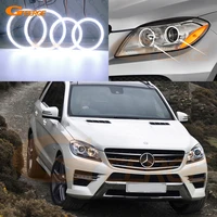 for mercedes benz m class w166 ml 300 350 400 500 550 63 2011 2015 excellent ultra bright cob led angel eyes kit halo rings