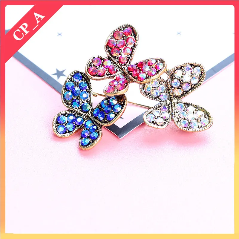 

Classic Vintage Waterdrop Butterfly Brooch for Women Luxury and Elegant Design Enamel Pins