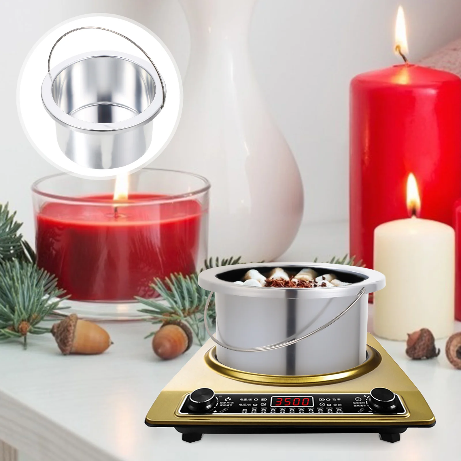 

Wax Pot Melting Replacement Heater Bowl Melt Home Warmer Inner Machine Aluminum Reliable Stick Non Container Practical Accessory