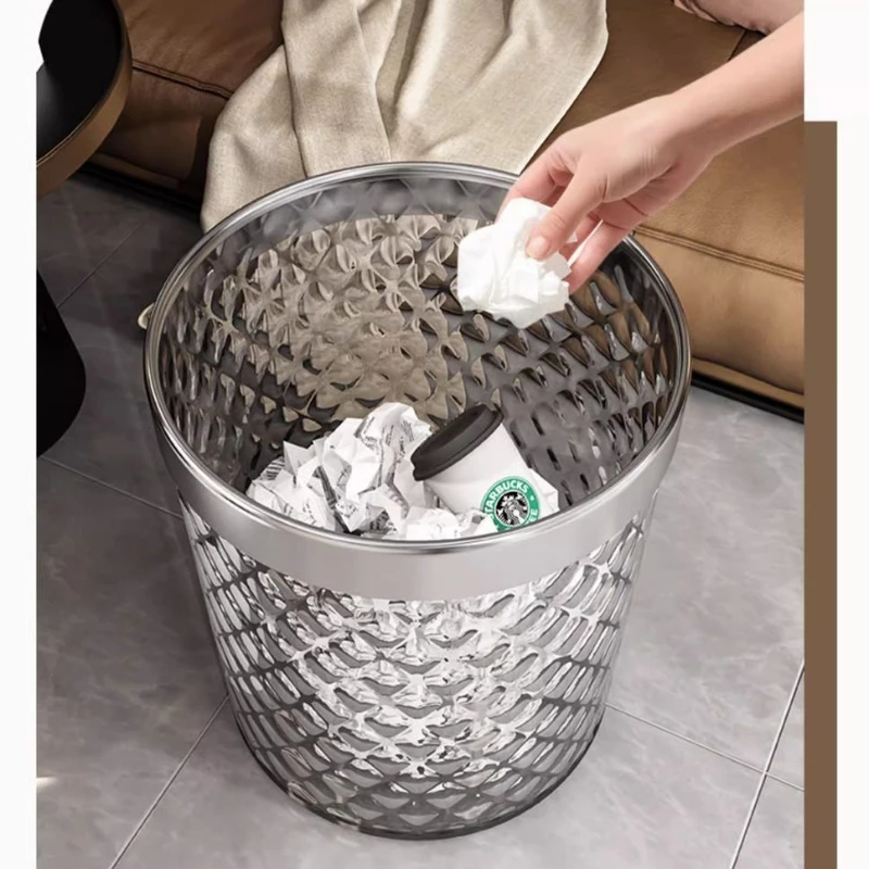 Роскошный мусорный бак акриловые прозрачные мусорные баки цвета шампанского