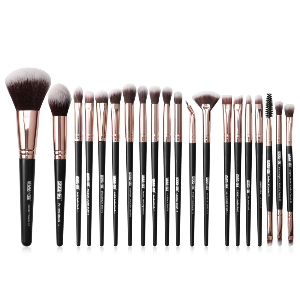 

20Pcs Professional Makeup Brushes Set Powder Foundation Eyeshadow Brushes Soft Synthetic Cosmetics Tool