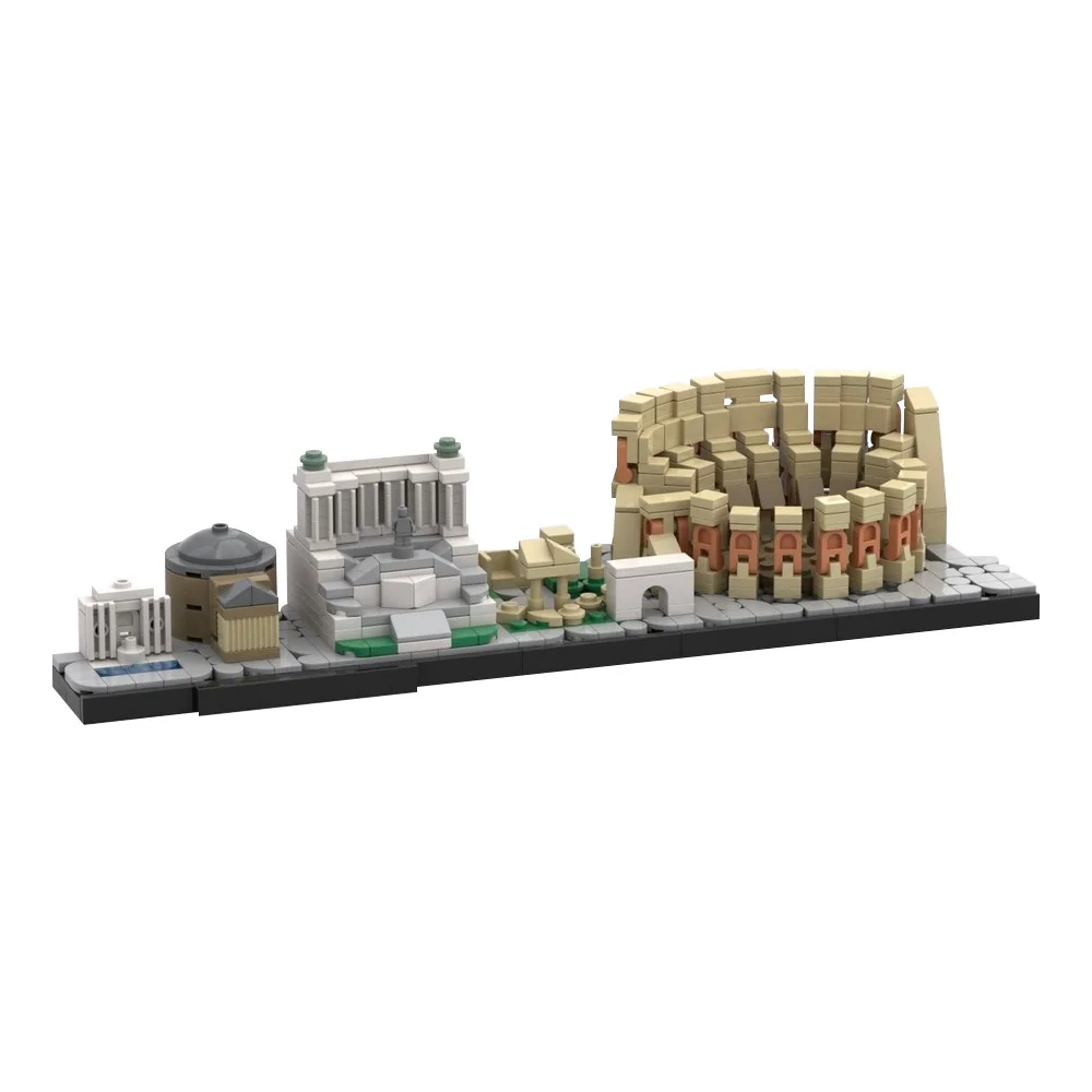 MOC City Skyline Series Модель Строительные блоки Севилья Нью-Йорк Рим Лондон Москва Берлин