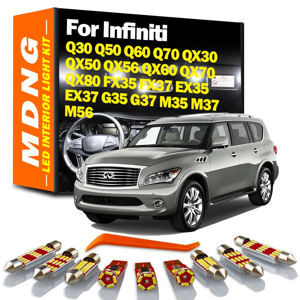 Для Infiniti QX30 QX50 QX56 QX60 QX70 QX80 Q30 Q50 Q60 Q70 G35 G37 M35 M37 M56 FX35 FX37 EX35 EX37 Комплект внутренних