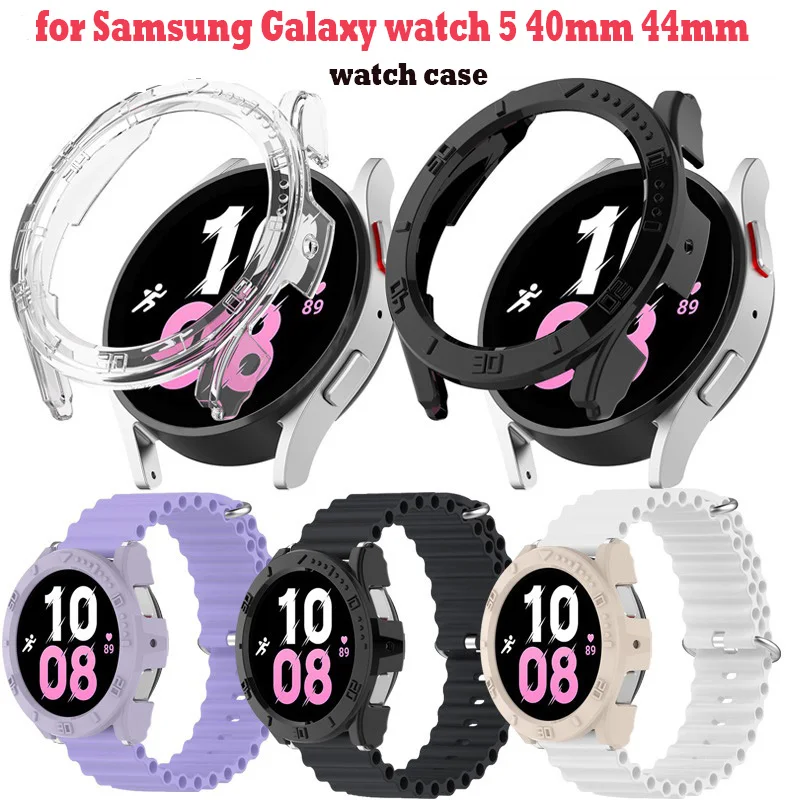 

for Samsung Galaxy watch 5 40mm watch case for Samsung Galaxy watch 5 44mm PC half pack graduated watch case anti-fall cover