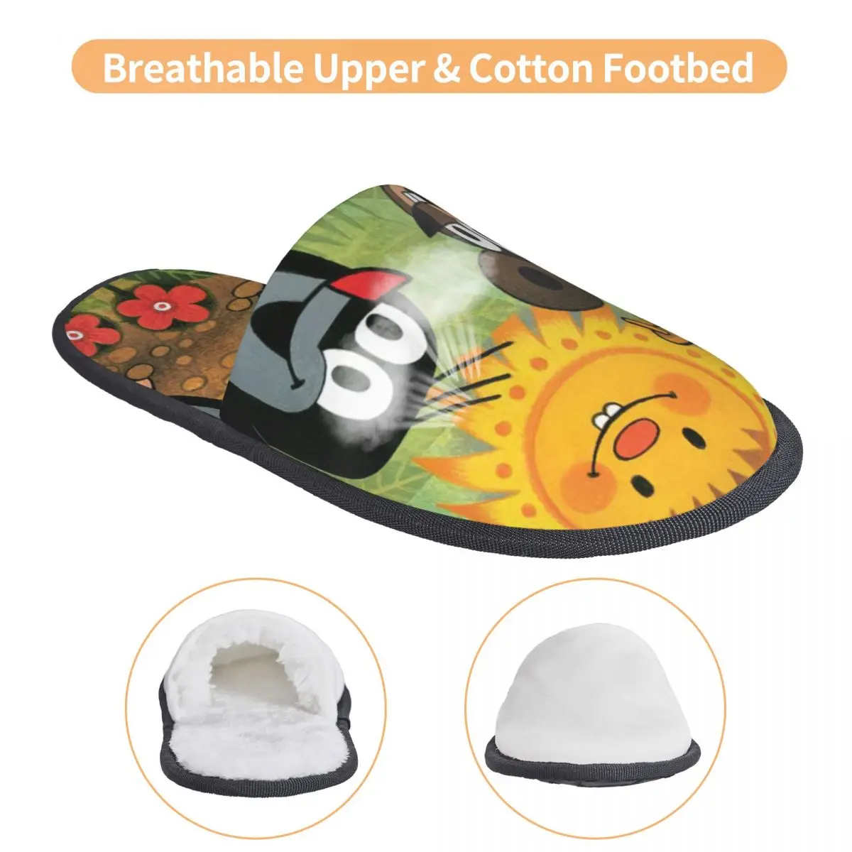 Тапочки для гостей Krtek чешские Мультяшные комиксы кроты ванной женские домашние