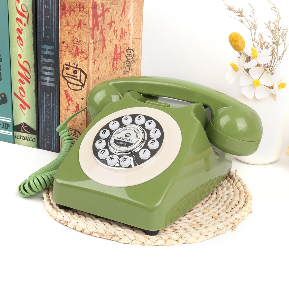 Аудио гостевая книга Телефон Свадебный антикварный телефон Фиолетовый Винтаж