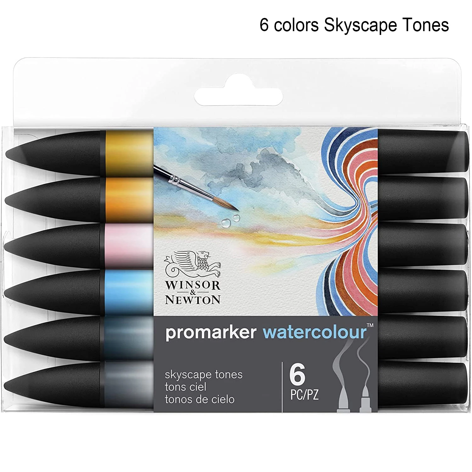 Winsor & Newton 6/12/24 цвета Акварельный маркер Promarker с двойными наконечниками