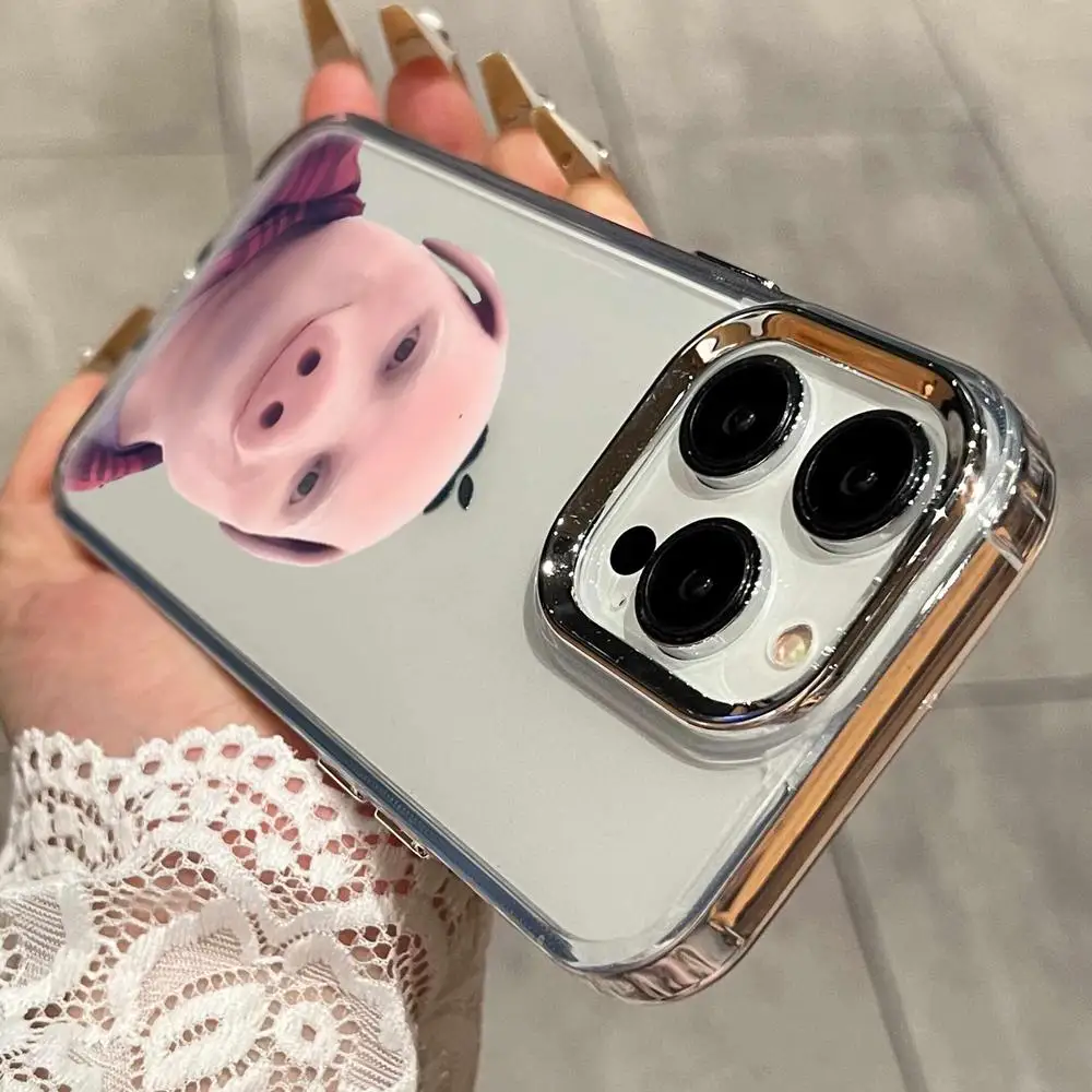 Фото Чехол для телефона J-John Pork для iPhone 17 Air 16 15 14 Plus 13 12 11 Pro Max 16e, противоударный, прозрачный, с HD-защитой задней панели №3