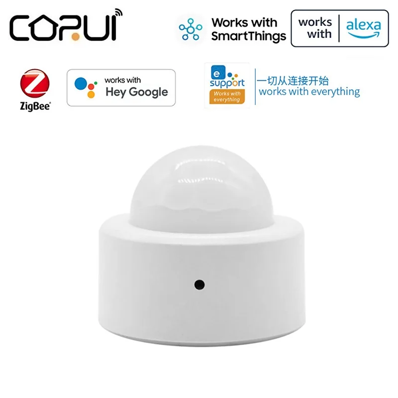 

Датчик человеческого тела CORUI EWeLink Zigbee3.0, беспроводной смарт-датчик движения для умного дома, с пассивным ИК датчиком движения, с шлюзом