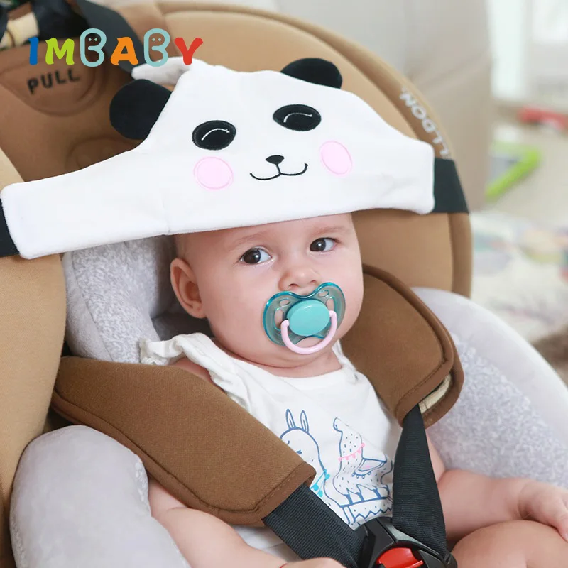 

IMBABY Baby Safety Car Pillows Newborn Travel Pillow Cartoon Baby Head Protector Sleep Positioner Head Straps Baby Neck Pillows
