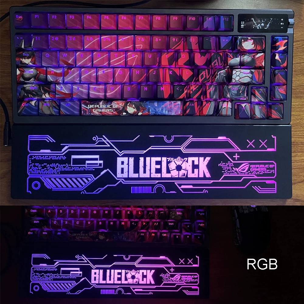 Подставка под запястье с акриловой RGB-клавиатурой 60 87 104 K95