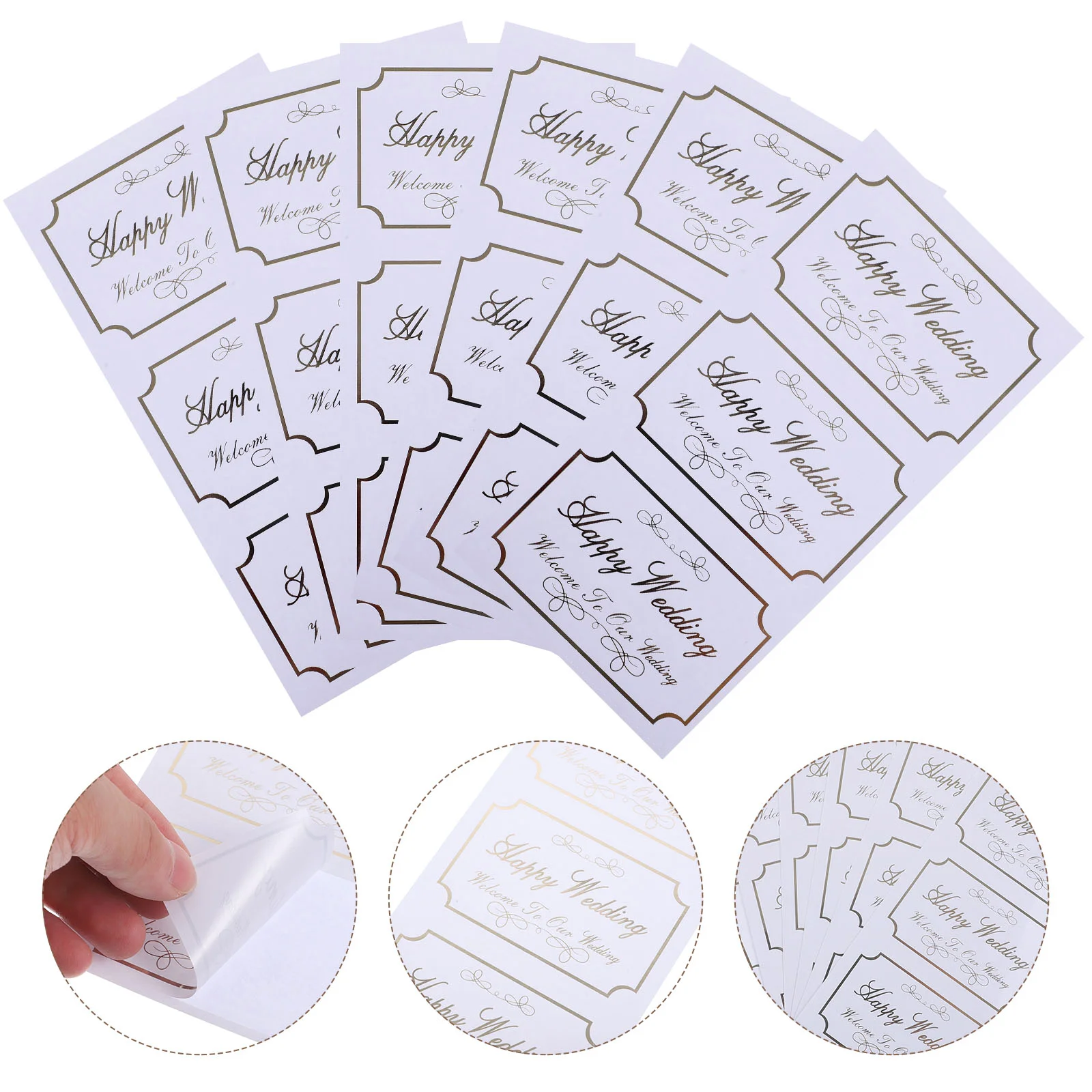

20 Sheets of Delicate Sealing Label Stickers Gift Box Wrapping Stickers Envelope Seal Stickers