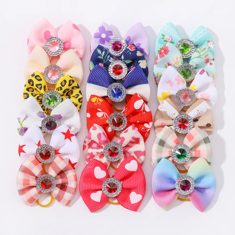 Детские резинки для волос с бантом 10 шт