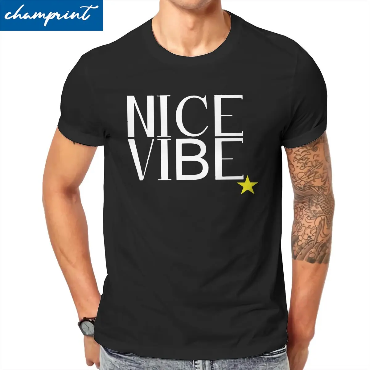 

NICE VIBE Ichigo Bleach Anime Men's T Shirts Amazing Tees Short Sleeve Round Neck T-Shirts Cotton Plus Size Clothes