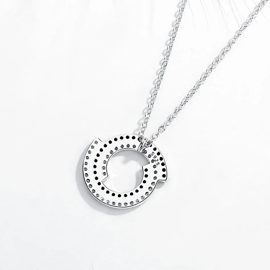 TONGZHE нерегулярное круглое ожерелье на ключице из стерлингового серебра 925 пробы