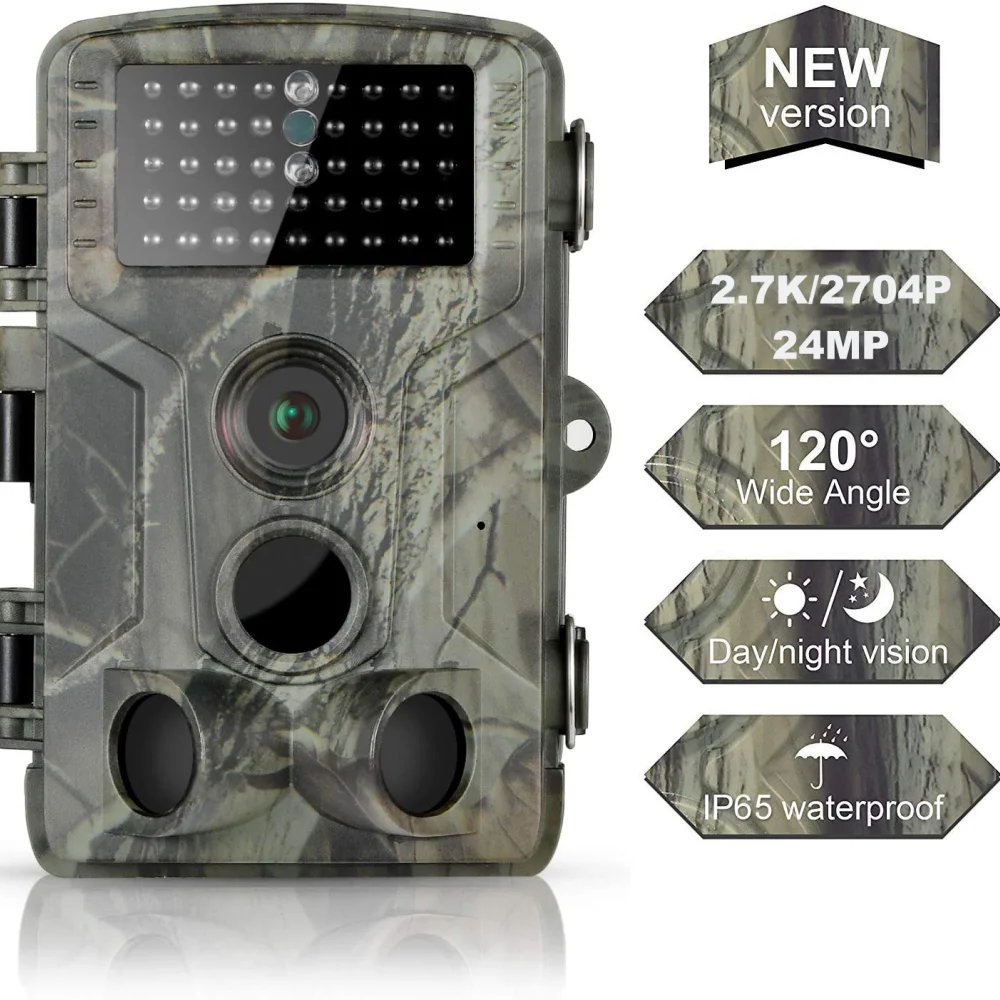 

Outdoor 2.7K 24MP Wildlife Trail Camera Photo Trap Infrared Low Glow Night Vision Hunting Camera Surveillance Waterproof Cam