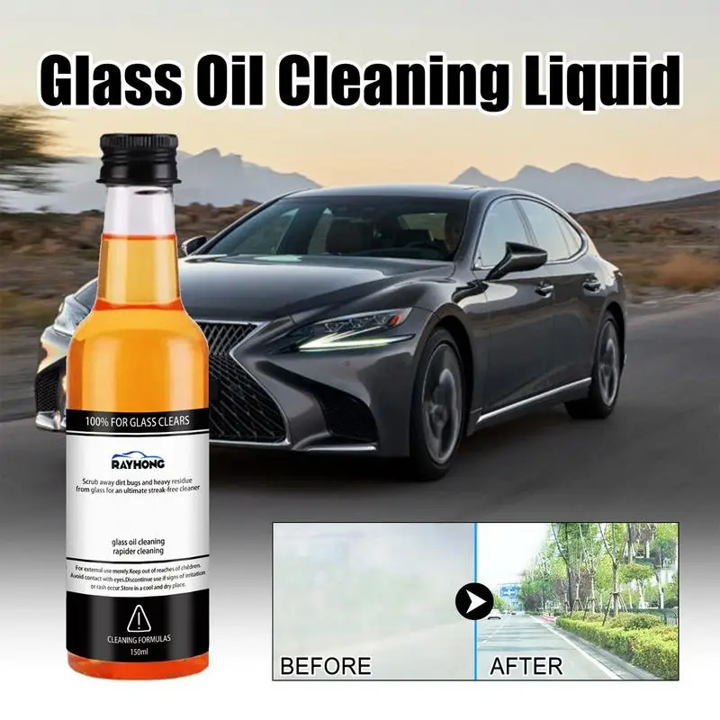 

Auto Window Film Remover 150ml Car Glass Oil Film Removing Agent Glass Cleaner Kits Glass Hydrophobic Nano Spray Cleaning Set