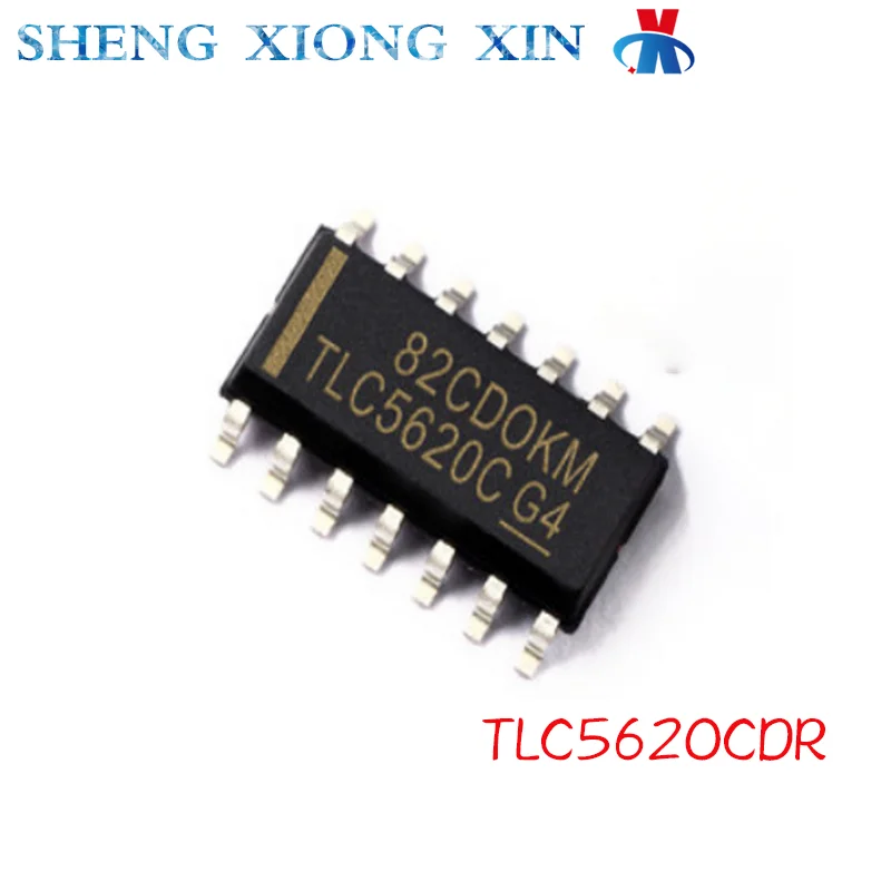

5pcs/Lot TLC5620CDR SOP-14 Digital To Analog Converter Chip DAC TLC5620C TLC5620 Integrated Circuit
