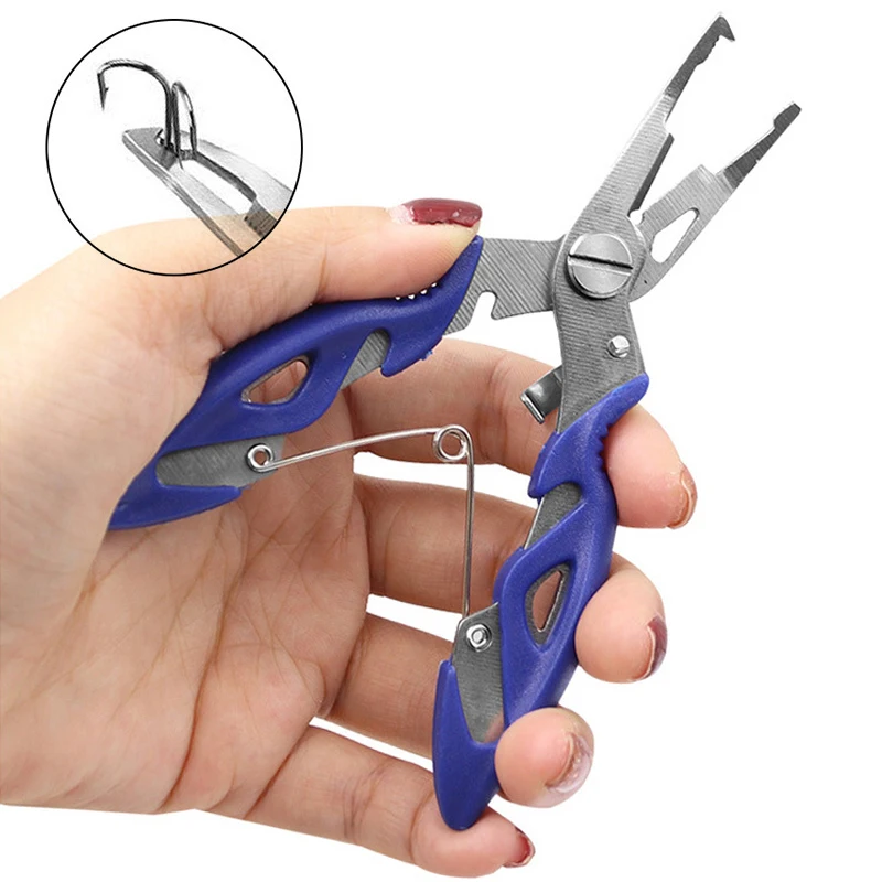 

Stainless steel curved mouth fishing pliers Lu Ya pliers fishing scissors fishing line scissors tie hook pliers take off hook