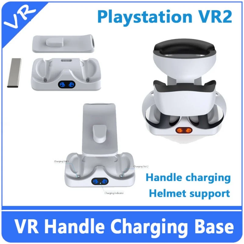 

New Display light handle VR2 bracket For PS5 VR2 charging base tray VR2 handle charging base with collapsible glasses holder