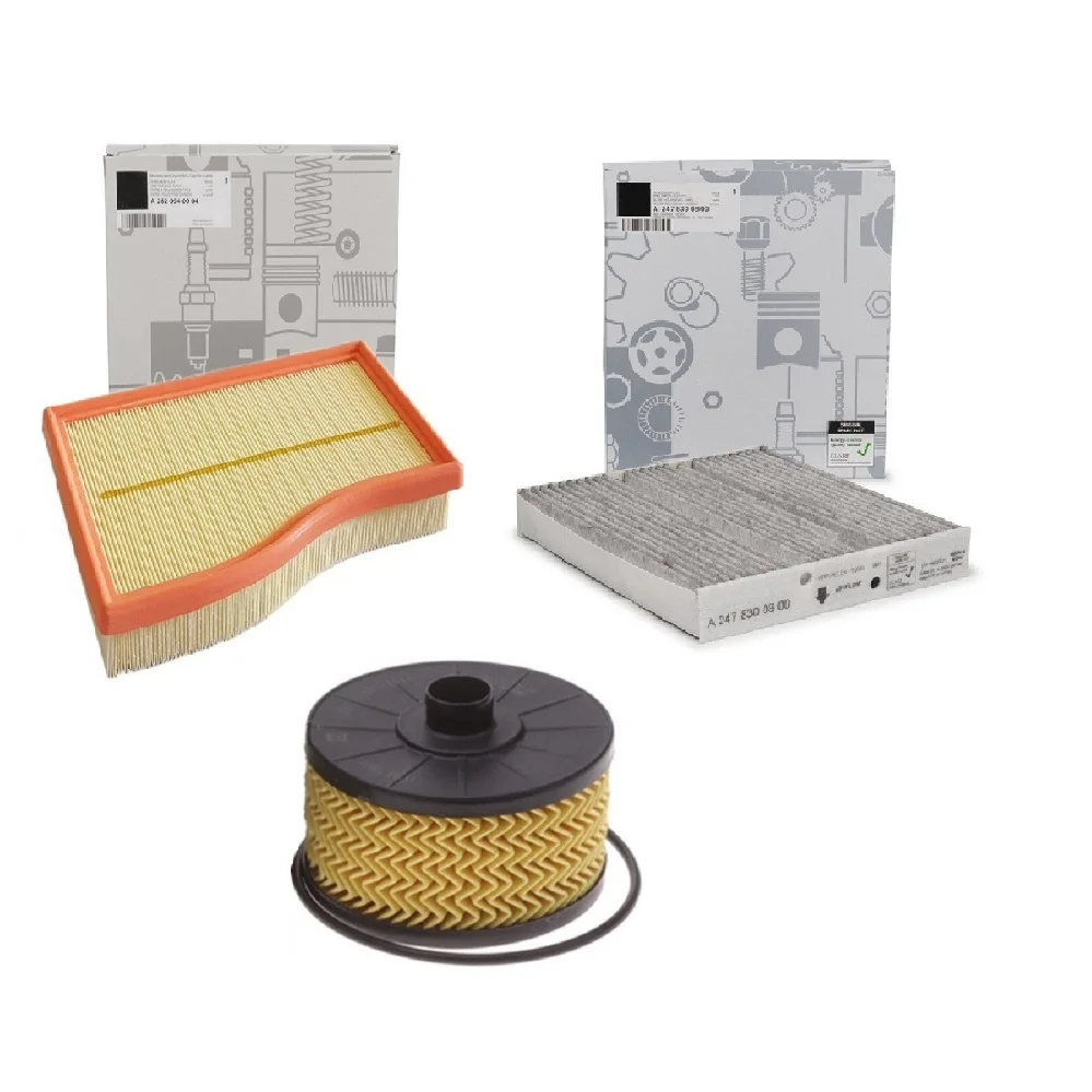 

Воздушный фильтр + салонный фильтр + Масляный фильтр для Mercedes Benz A-Class W177 B-CLASS W247 CLA X118 C118 GLA H247 GLB X247 2019 2020