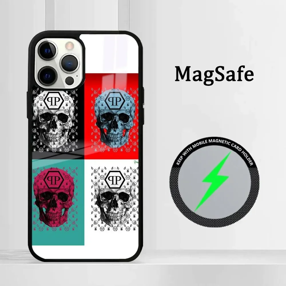 Phone Case For iPhone 16 15 14 13 12 11 Pro Max Plus Mini Magsafe Mirror Wireless Magnetic Cover Q-qp-P P-Philipp P-PleinEs-S