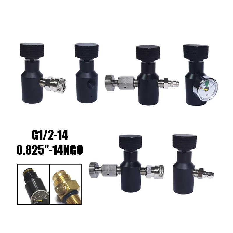 Paintball HPA Universal Fill Adapter of Marker Coil Remote Hose Line High Pressure UFA CO2 Tank On/Off ASA G1/2