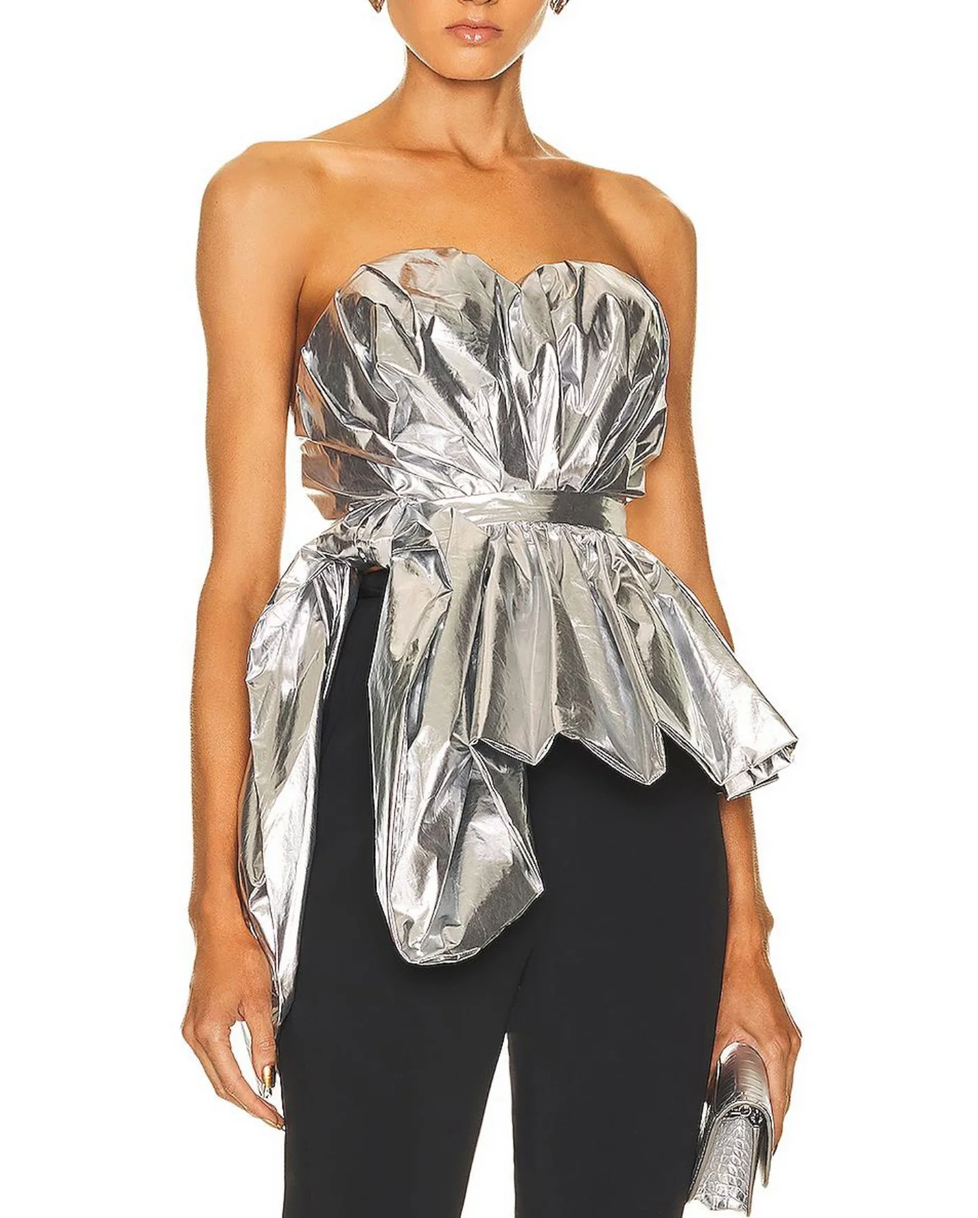 

Sexy Silver Red Black Heart-shaped Tube Tops for Fashion Women 2022 New Camisole Wrap Sleeveless Vintage Ladies Clothing