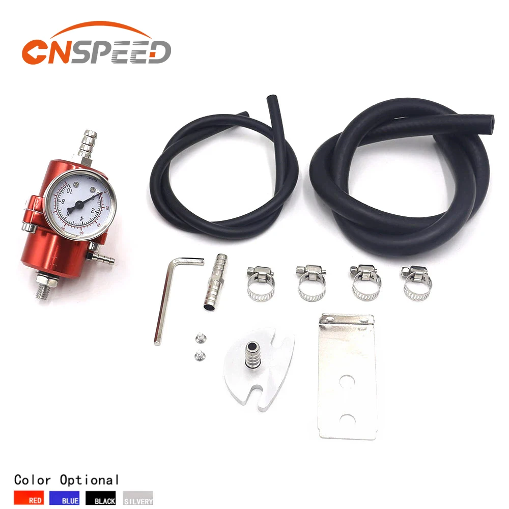 

CNSPEED Aluminum Universal Adjustable Fuel Pressure Regulator valve with gauge YC100507