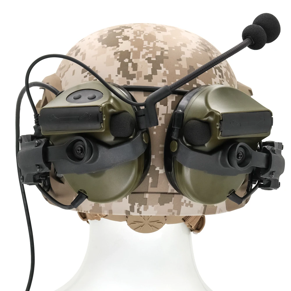 New ARC Rail Bracke Tactical Headset COMTAC II Pickup Noise Reduction Airsoft Headphone Hearing Protection Hunt Shooting Headset