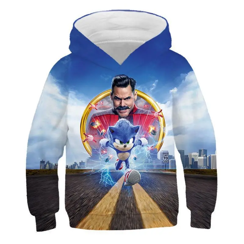 

2022 Autumn Winter Men's 3D The Hedgehog Sonic Sweatshirts Women Hoodies Printed Sonic Hooded Stylish Top Plus Size