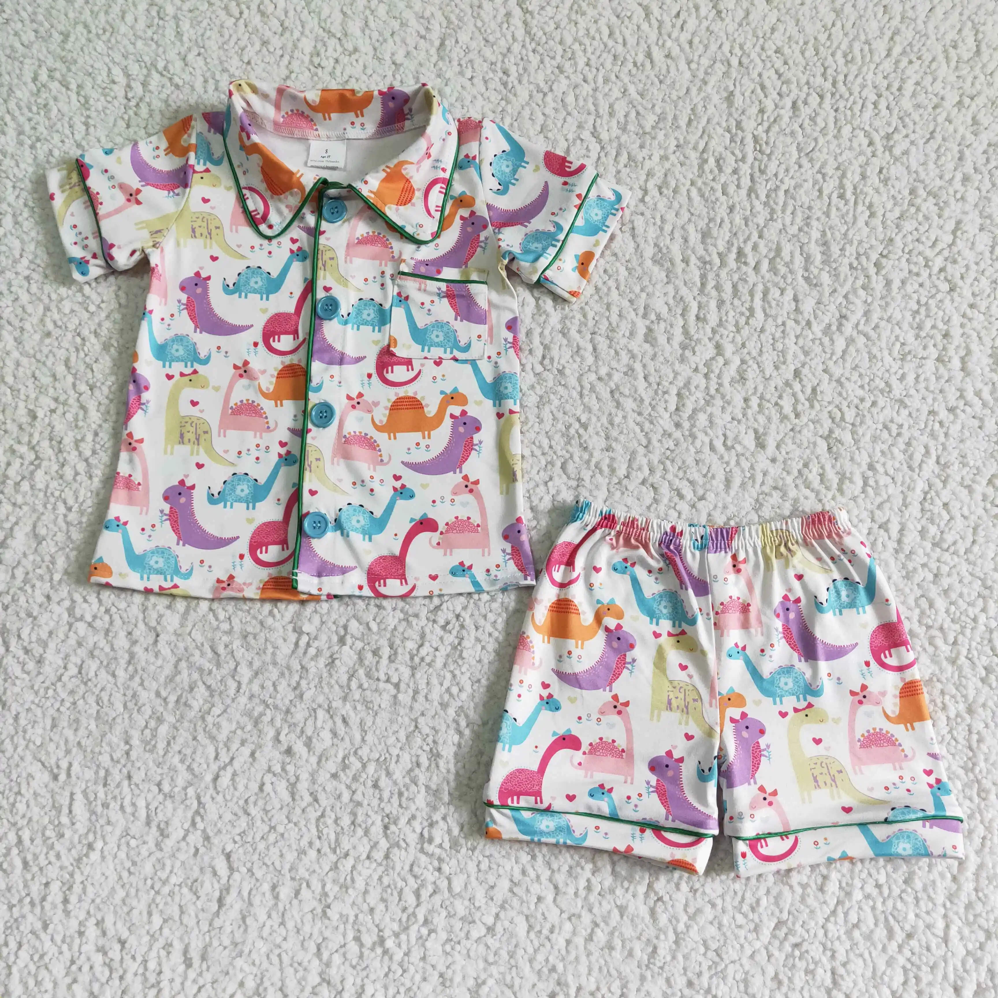 

kids designers clothes Summer dinosaur pajama suit kids boys clothing sets