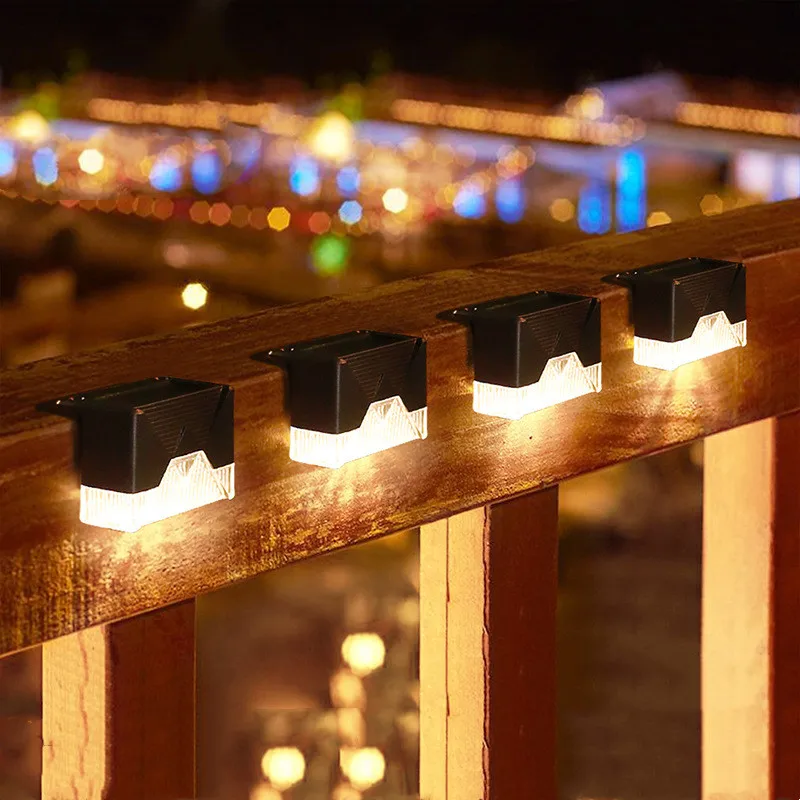

Solar Led Light Outdoor Path Stair Lamp Waterproof Wall Lamps Garden Decoration Step Deck Lights Balcony Fence Solar Lights