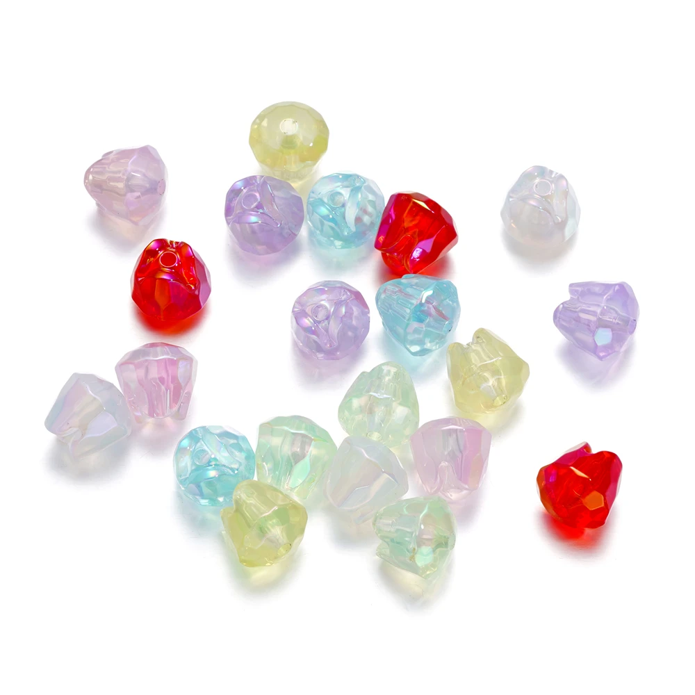 

10pcs/Lot Transparent Acrylic Mapei Tulip Bead Loose Spacer Bead for Jewelry Making DIY Charms Handmade Bracelet Accessories