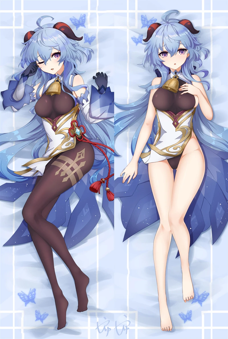 

Двусторонняя наволочка для подушки Dakimakura Anime Ganyu Genshin