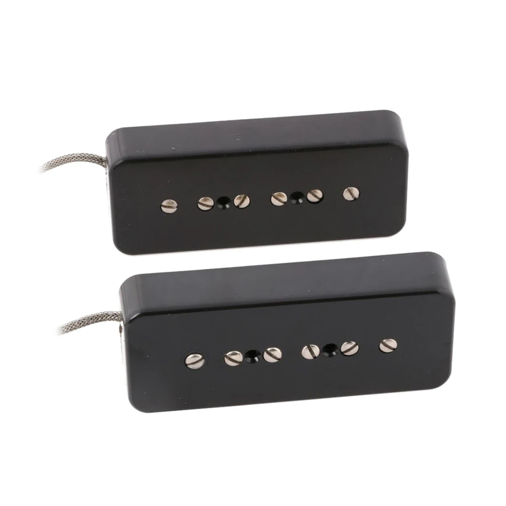

1 Pack Soapbar Neck+Bridge Pickup Replacements for 6 String Electric Guitar (Black)