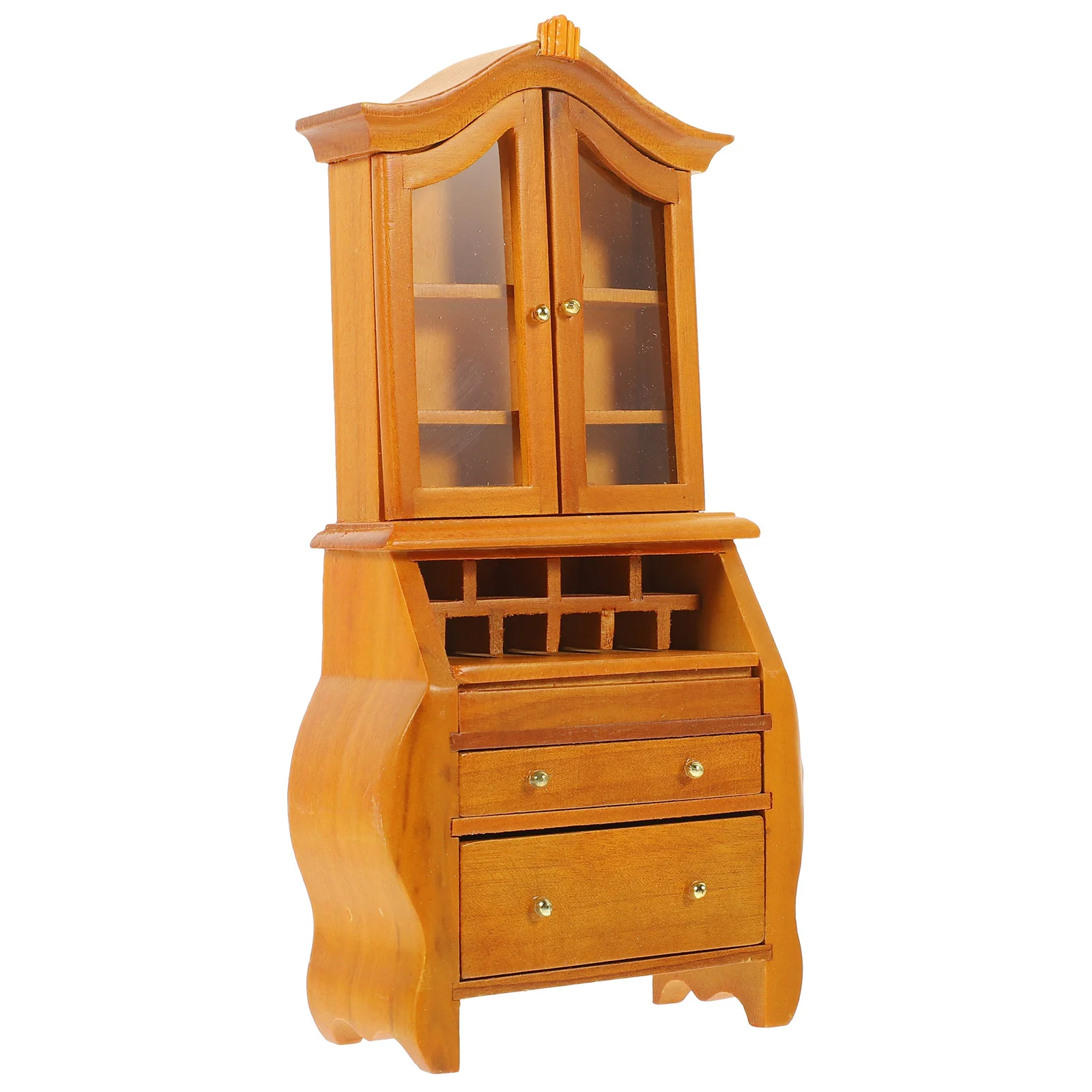 

Mini House Bookshelf 1/12 Dollhouse Miniature Wooden Crafts Toy Furniture Micro Scene