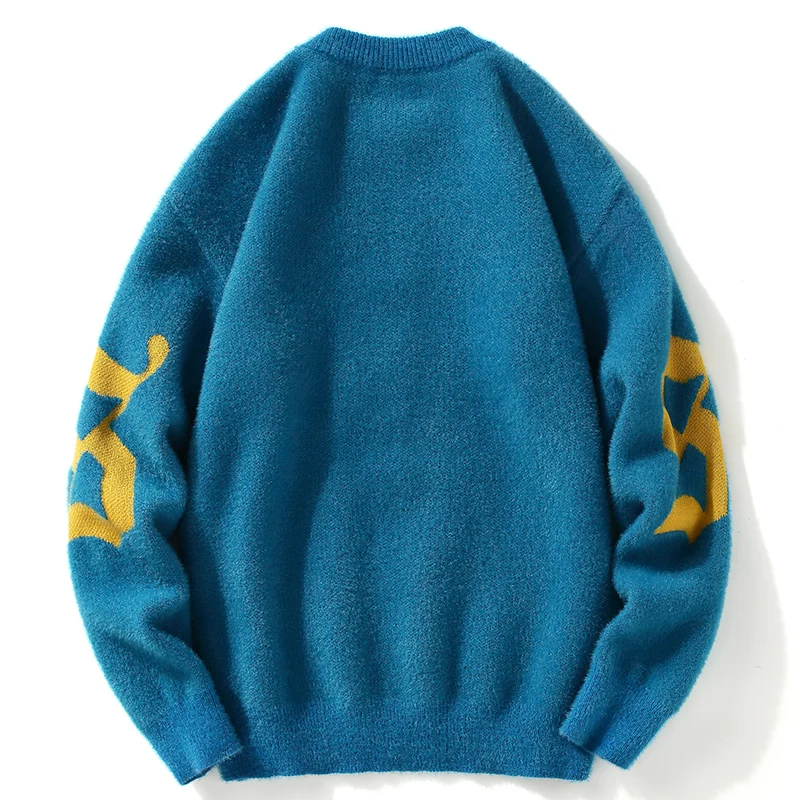 Hip Hop Sweater Y2K Vintage Knitted Punk Streetwear Jumpers Sweater Women Women Harajuku Fashion Pullovers O Neck Sweater Pulls